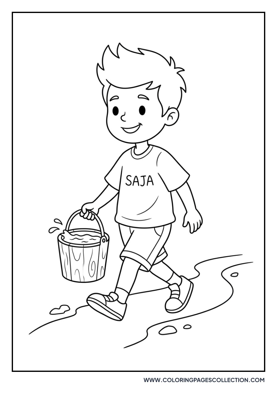 Saja Boys Holding a Pail