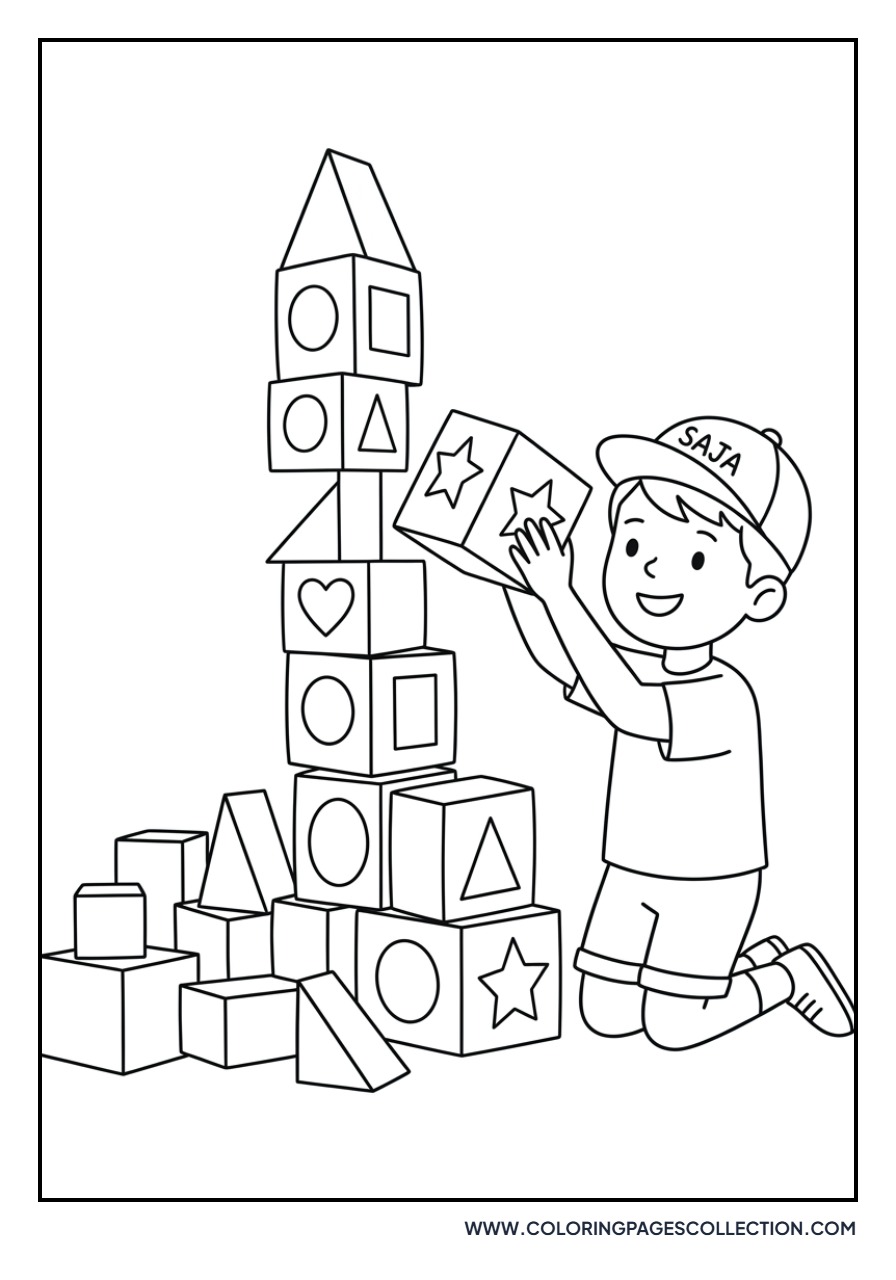 Saja Boys Playing With Blocks