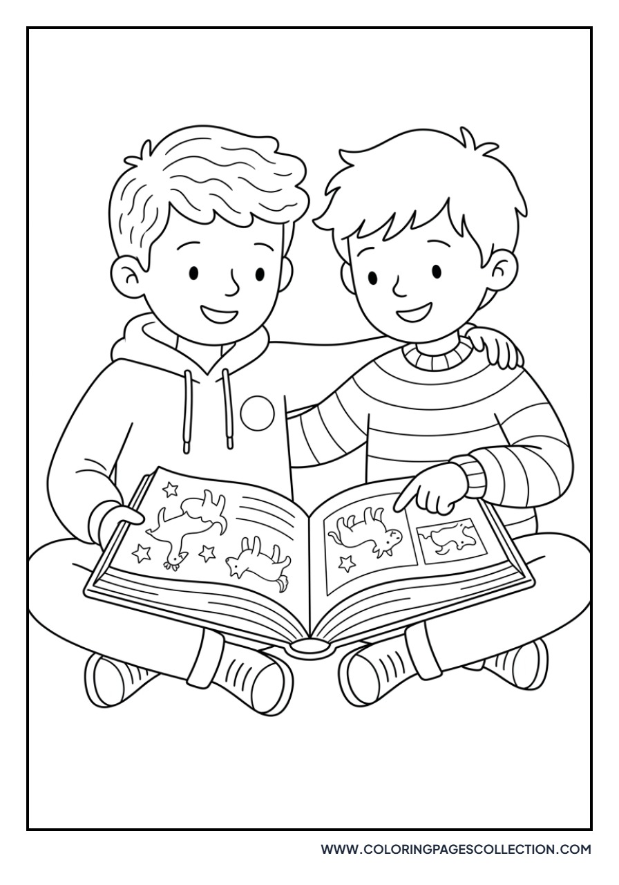 Saja Boys Reading a Book