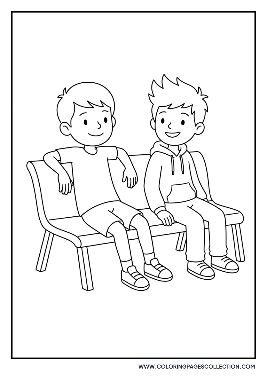 Saja Boys Sitting on Bench