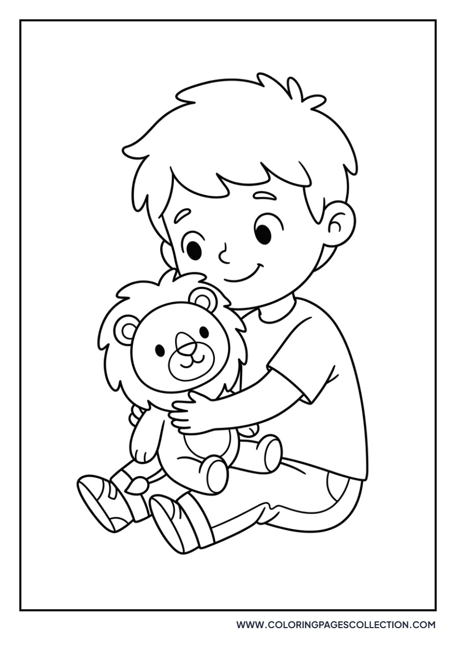 Saja Boys With a Lion Toy