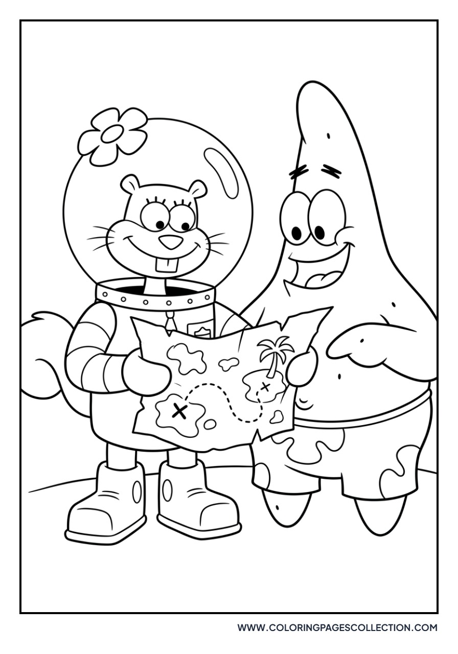 Sandy Cheeks and Patrick