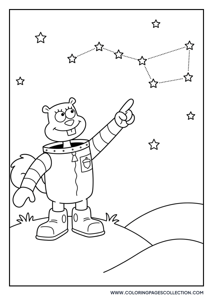 Sandy Cheeks and the Stars