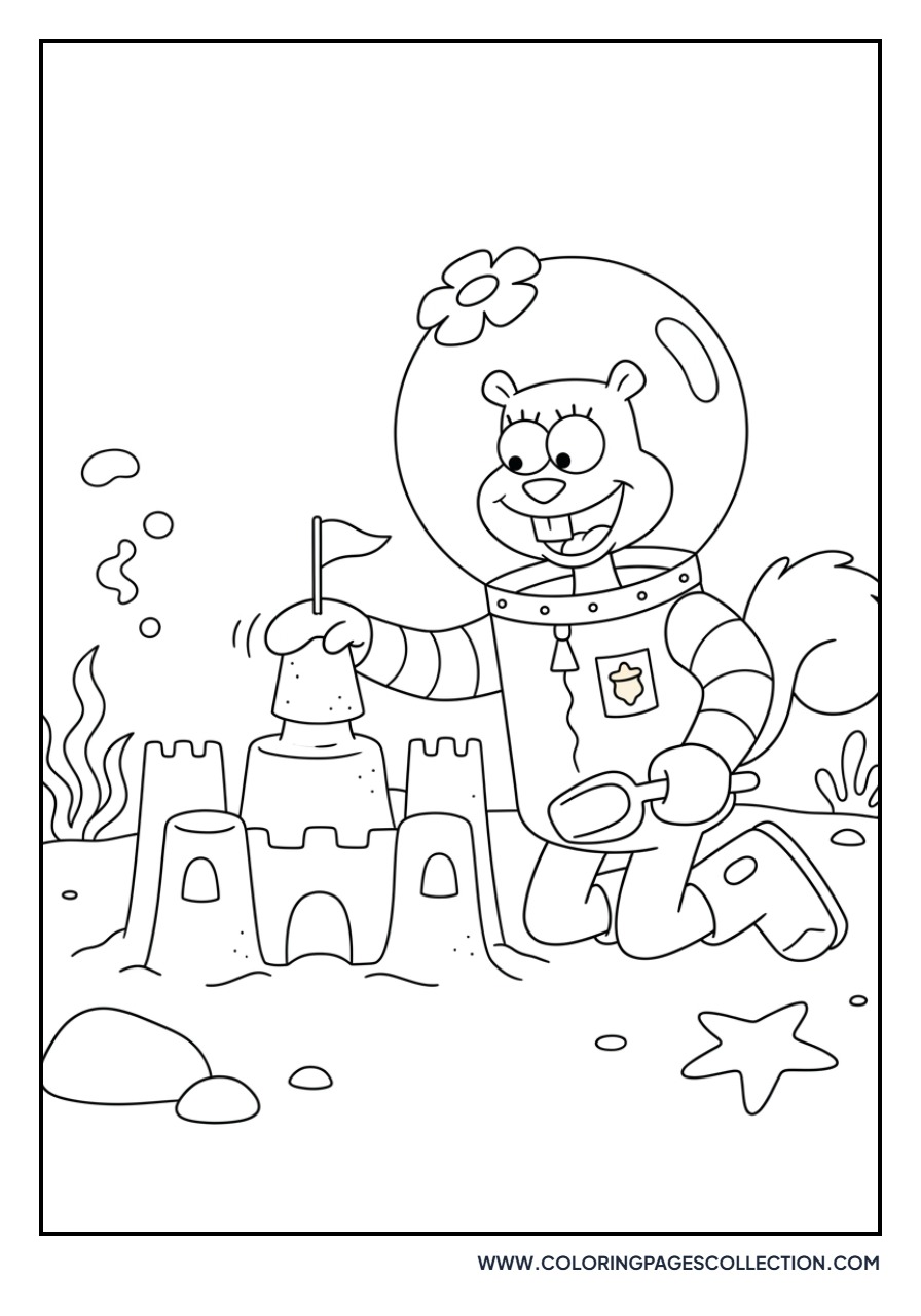 Sandy Cheeks at the Beach