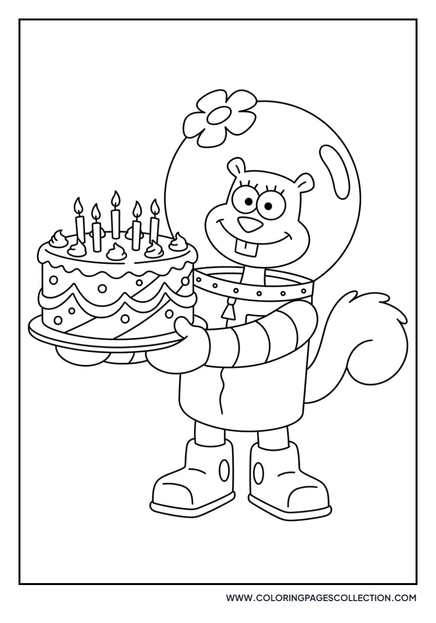 Sandy Cheeks Birthday Cake