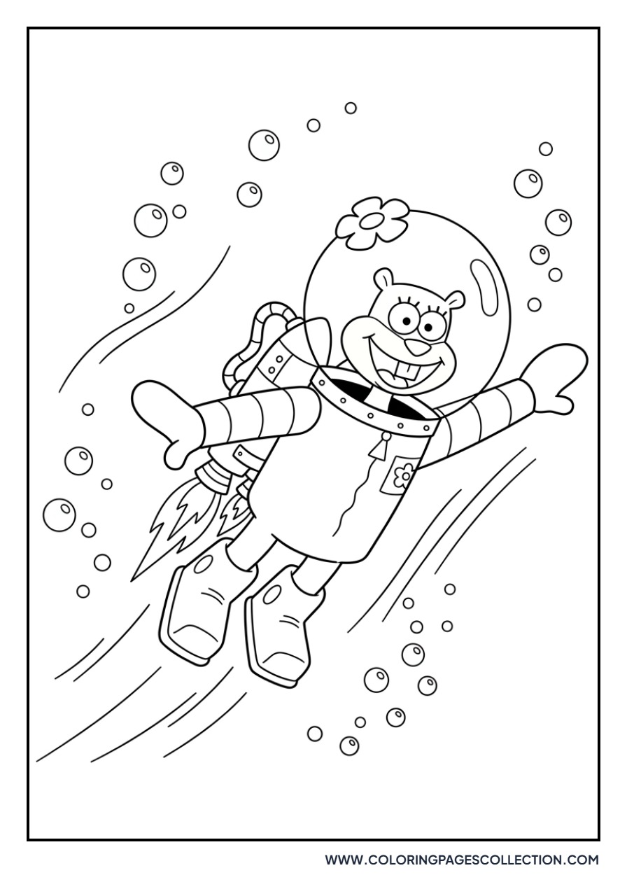 Sandy Cheeks Flying