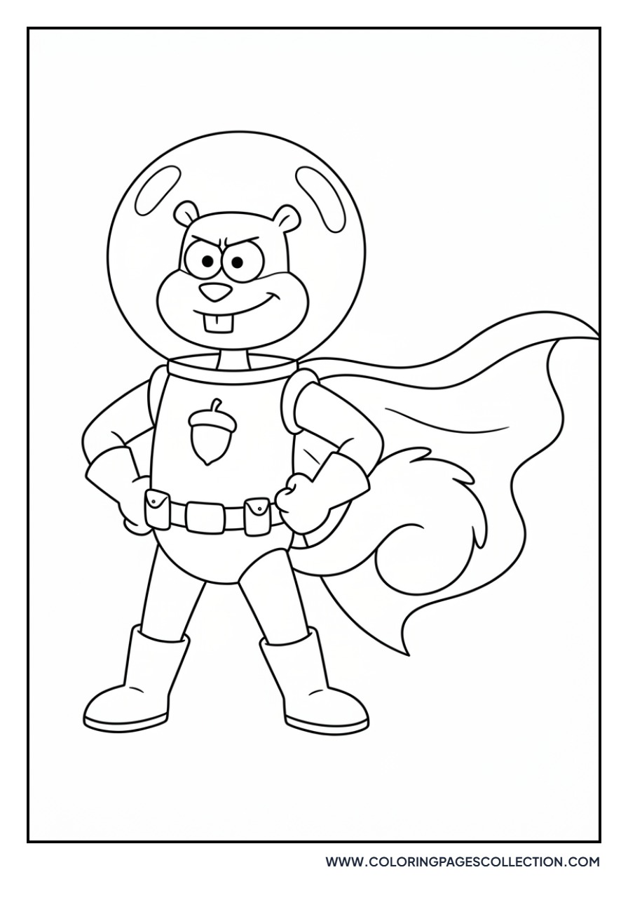 Sandy Cheeks Hero Pose