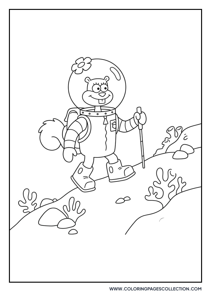 Sandy Cheeks Hiking