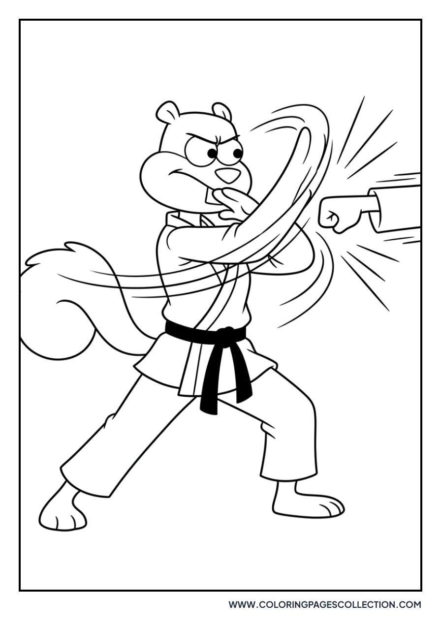 Sandy Cheeks Karate Block