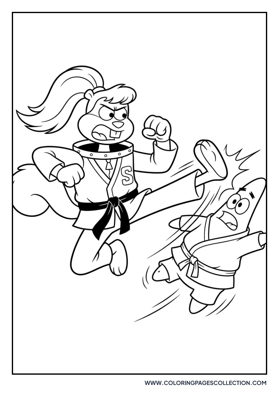 Sandy Cheeks Karate Fight