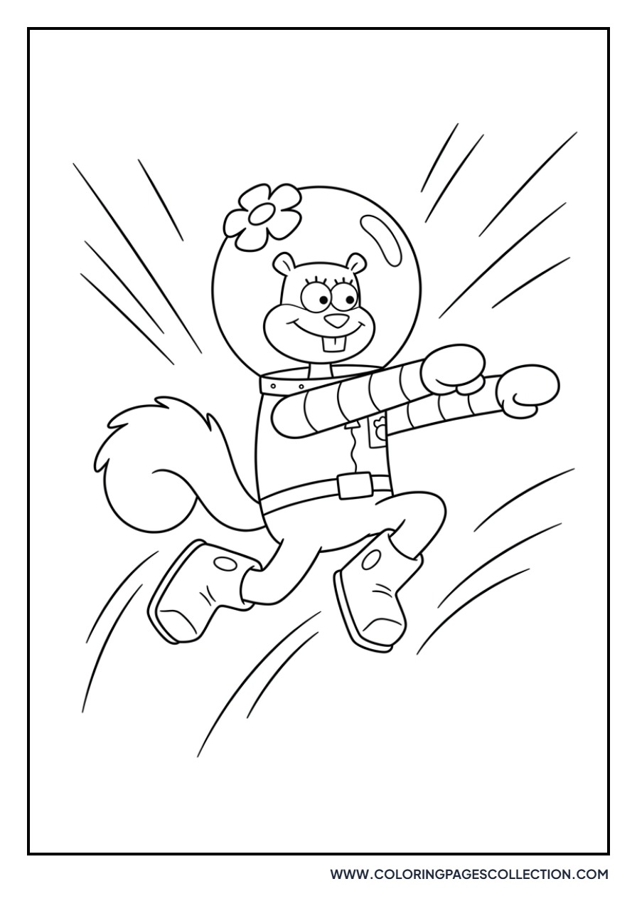 Sandy Cheeks Karate High Jump