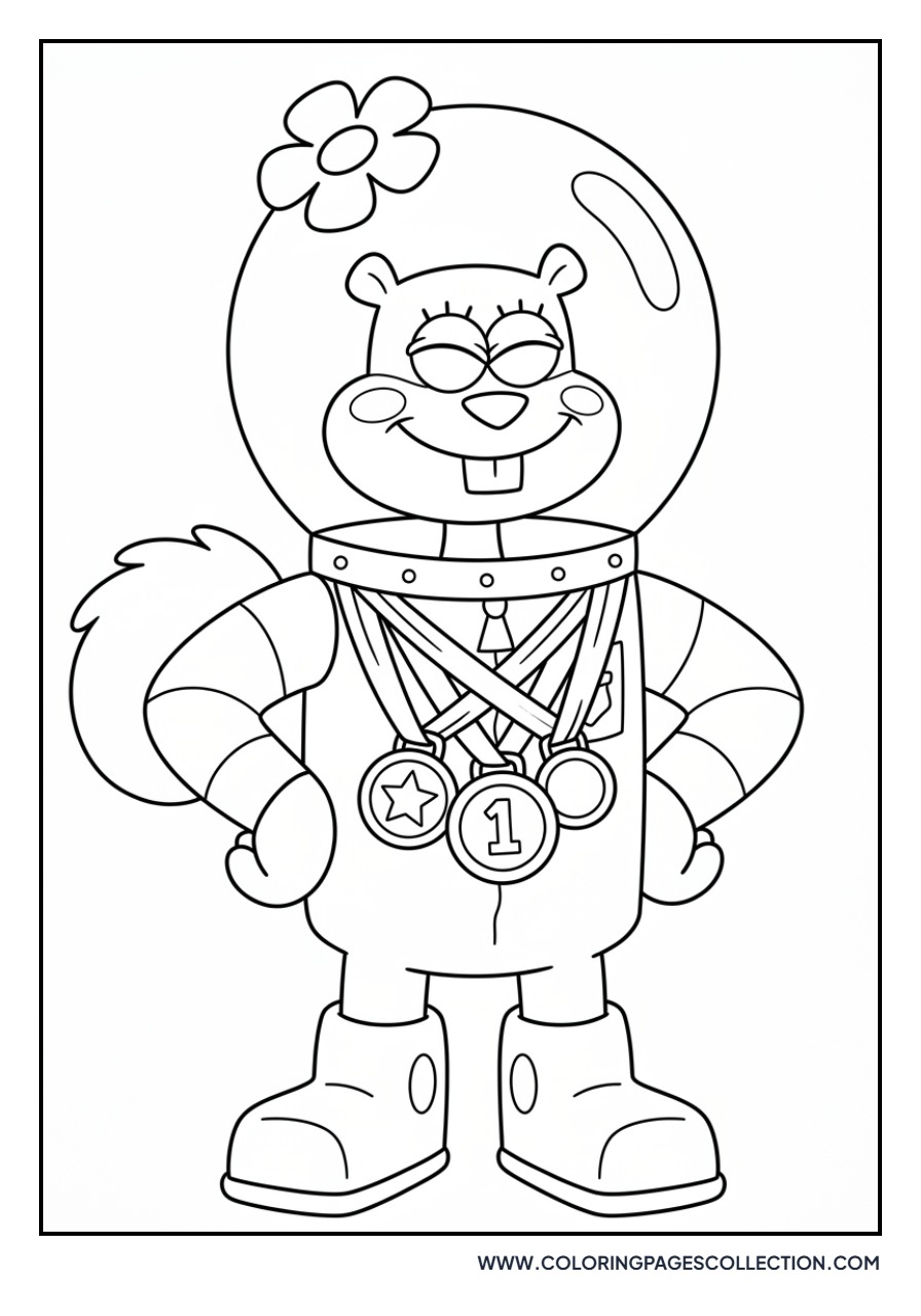 Sandy Cheeks Karate Medals