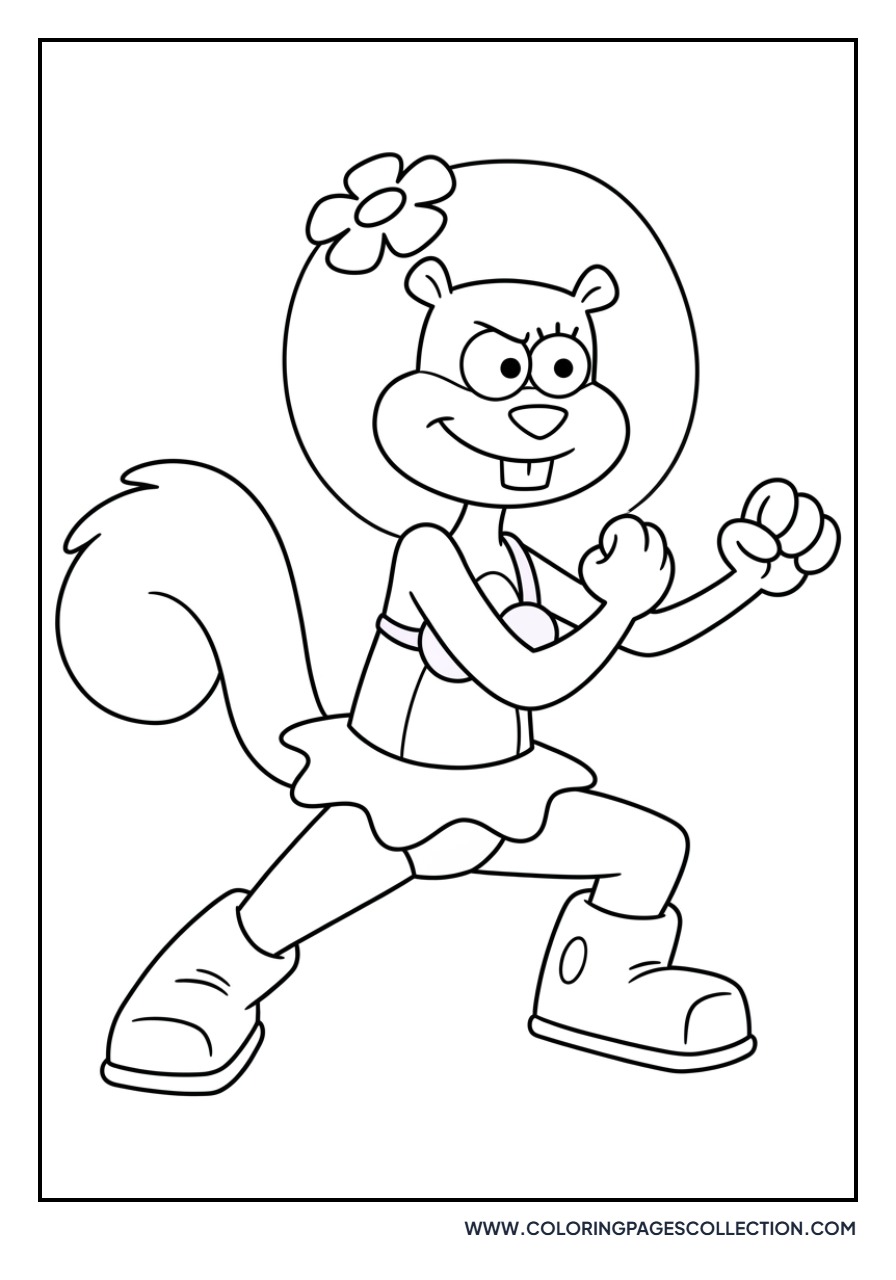 Sandy Cheeks Karate Ready