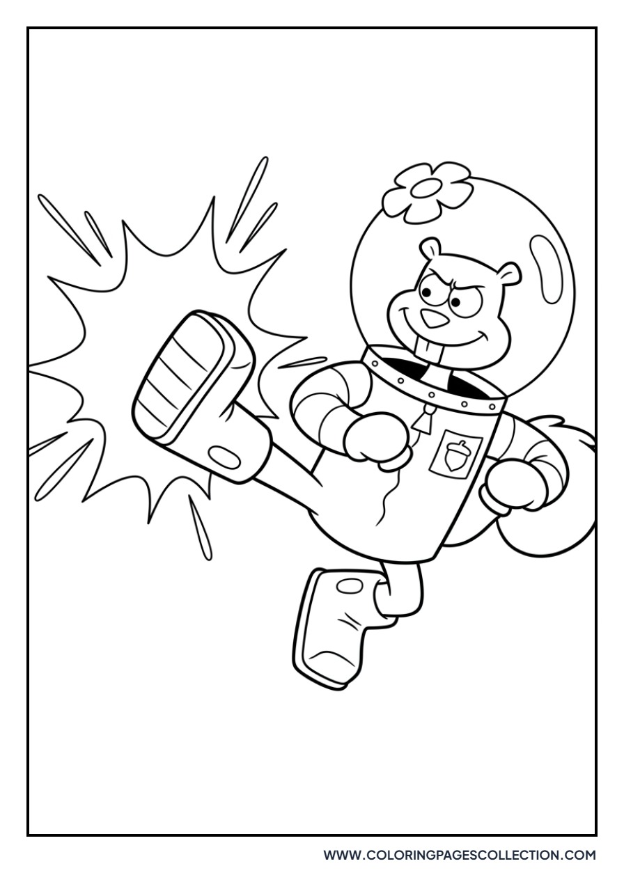 Sandy Cheeks Karate Sidekick