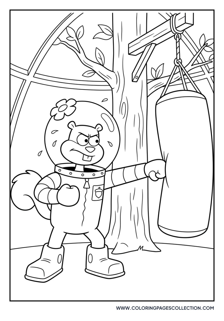 Sandy Cheeks Karate Training
