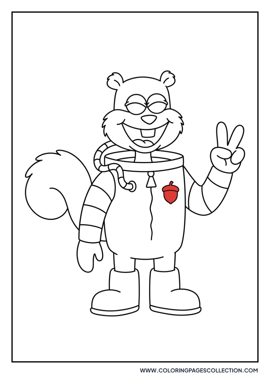 Sandy Cheeks Peace Sign