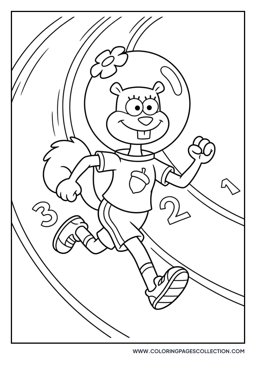 Sandy Cheeks Running Track