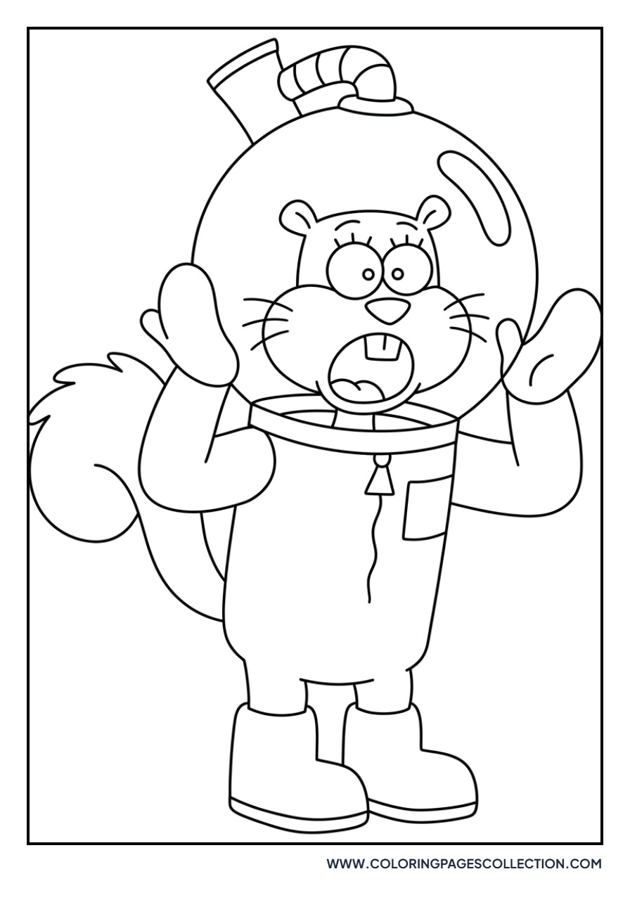 Sandy Cheeks Surprised Face