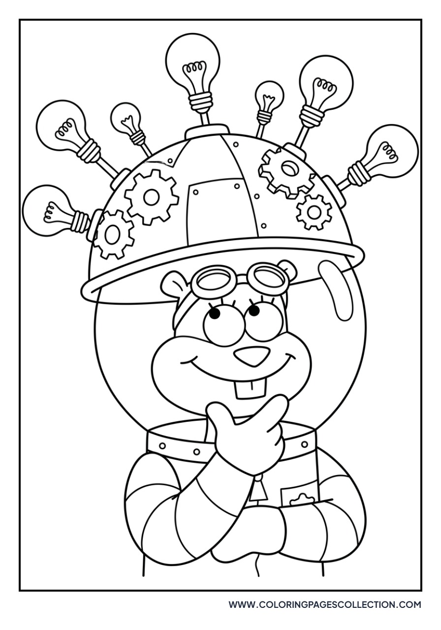 Sandy Cheeks Thinking Cap