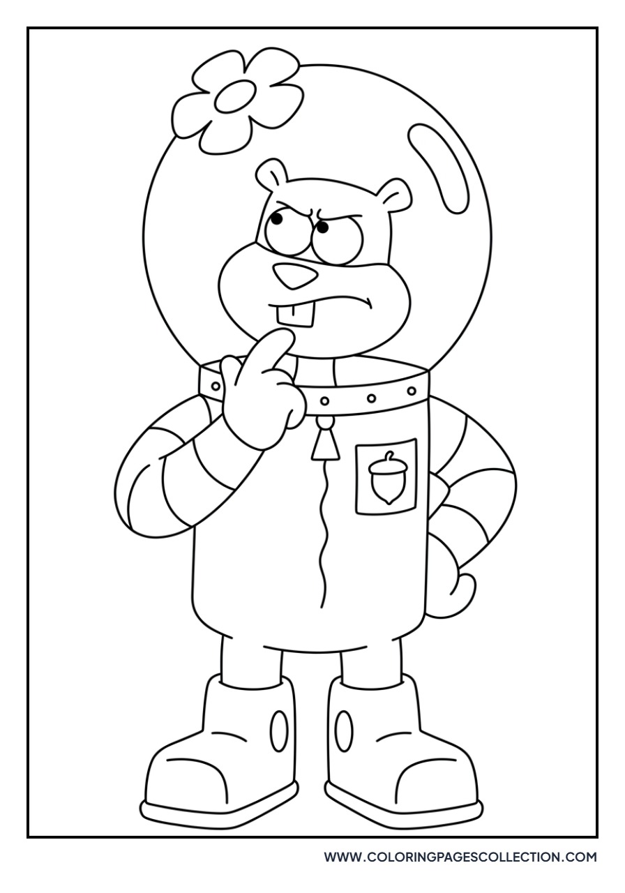 Sandy Cheeks Thinking