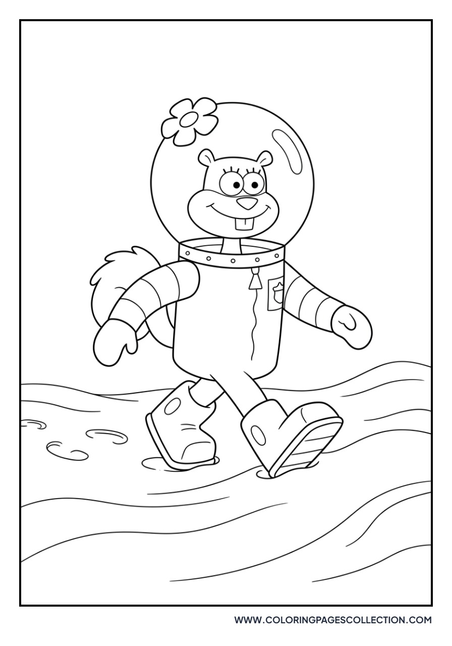 Sandy Cheeks Underwater Walk