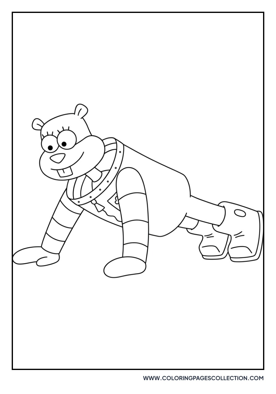 Sandy Cheeks Working Out