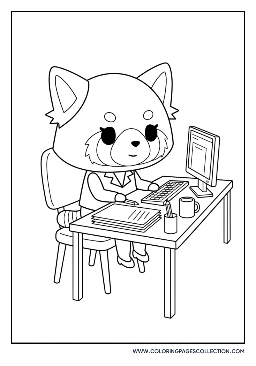 Aggretsuko in Office