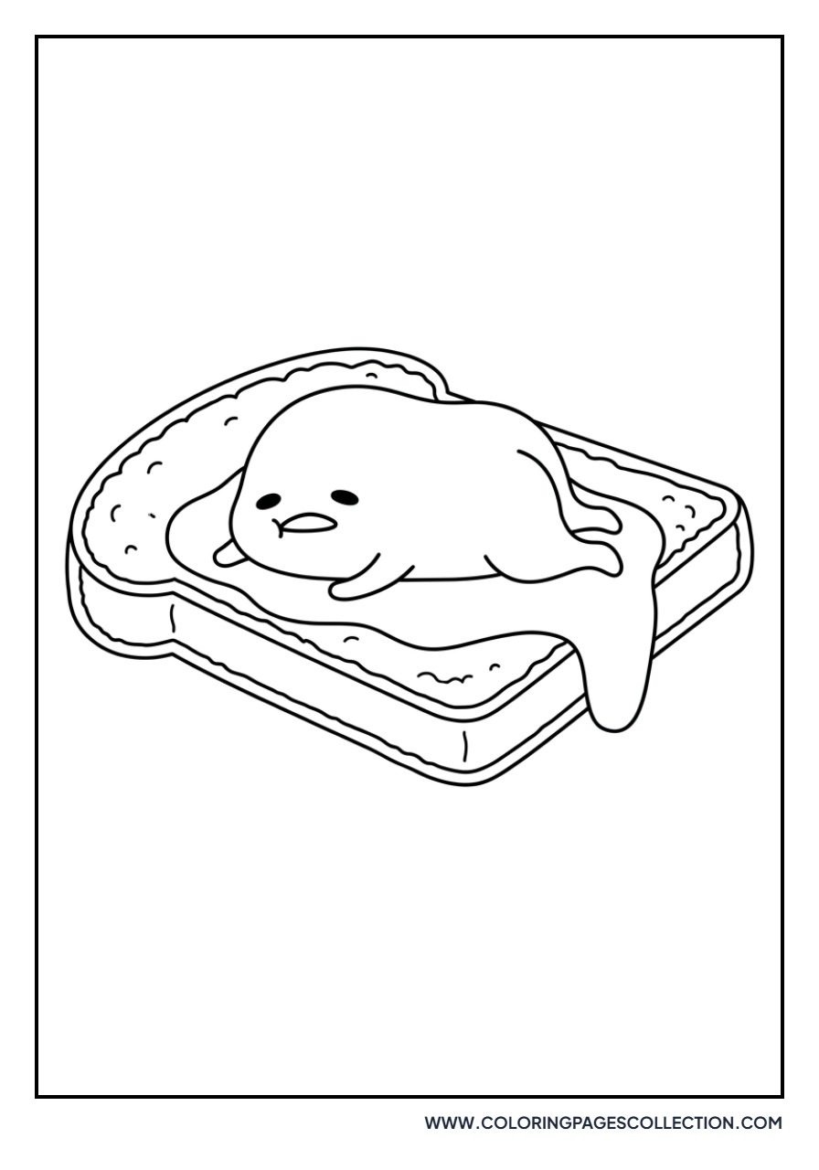 Gudetama Lying on Toast