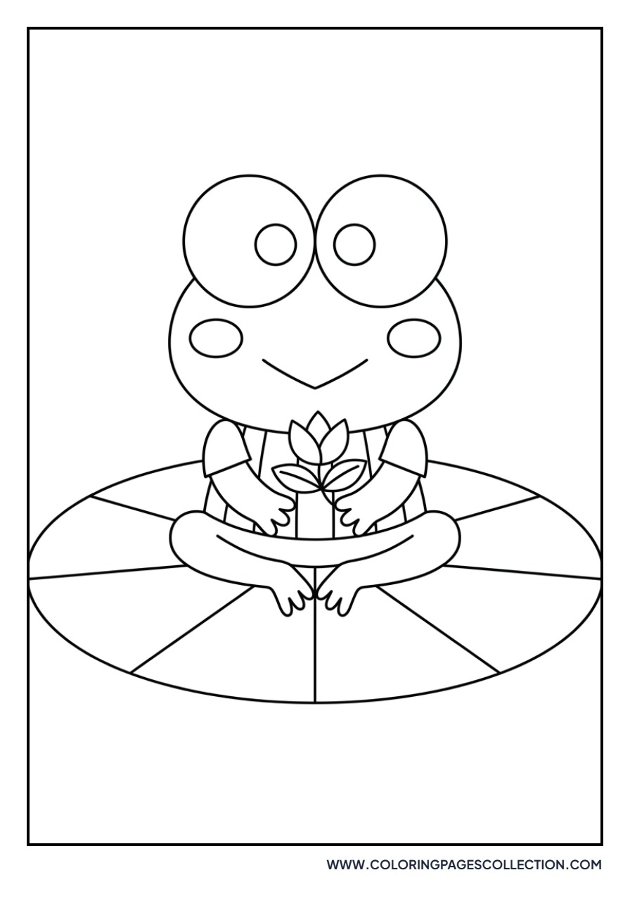 Keroppi on a Lily Pad