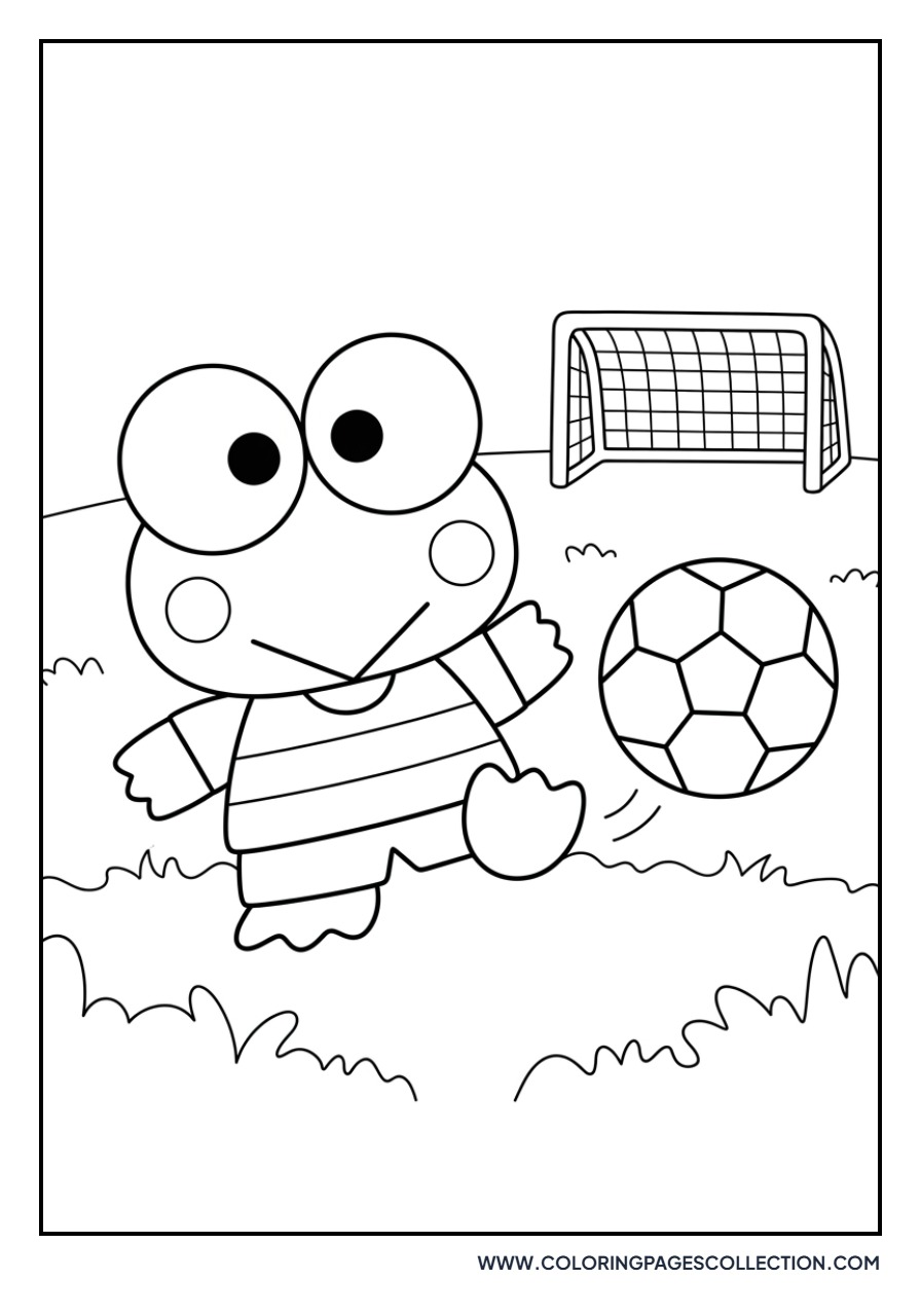 Keroppi Playing Soccer