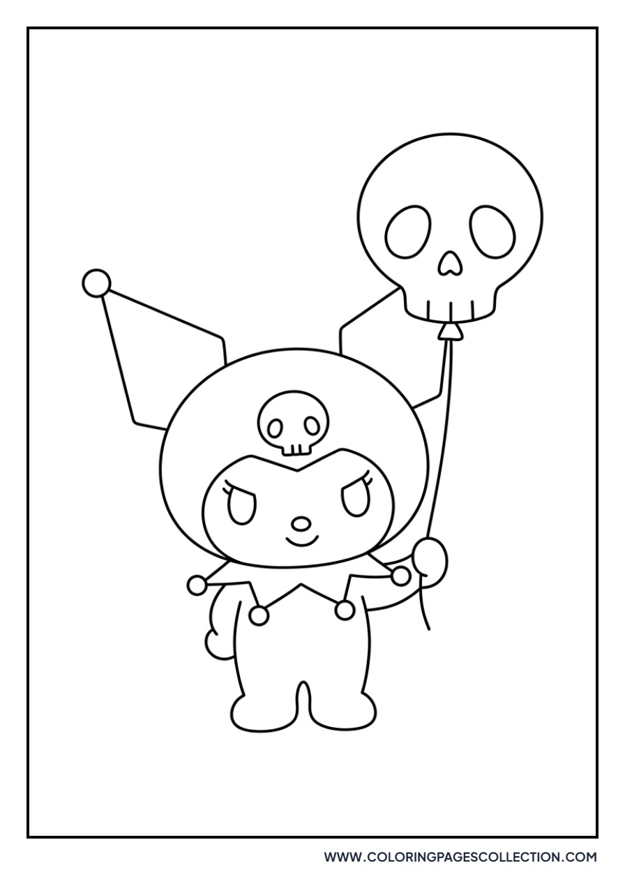Kuromi Holding a Balloon