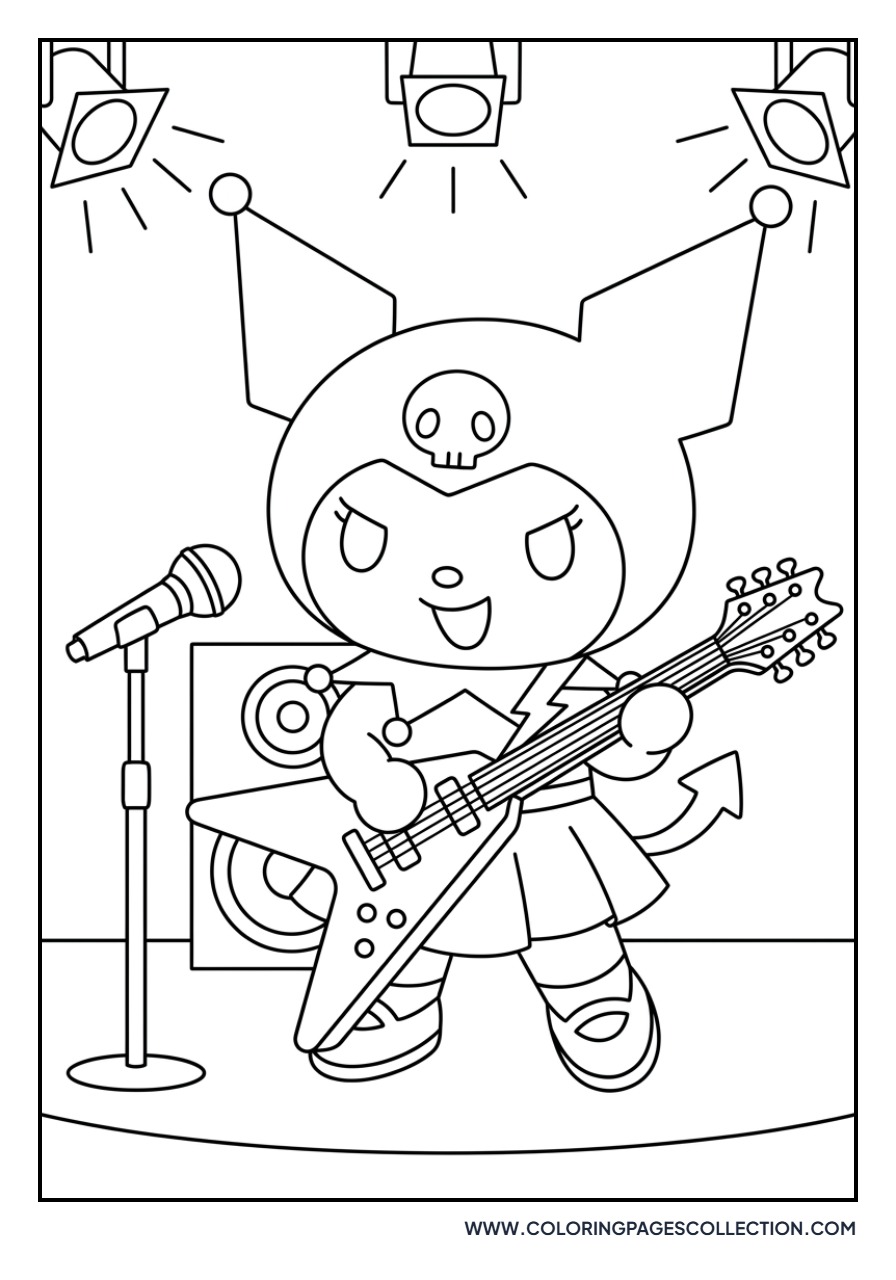Kuromi Playing Electric Guitar