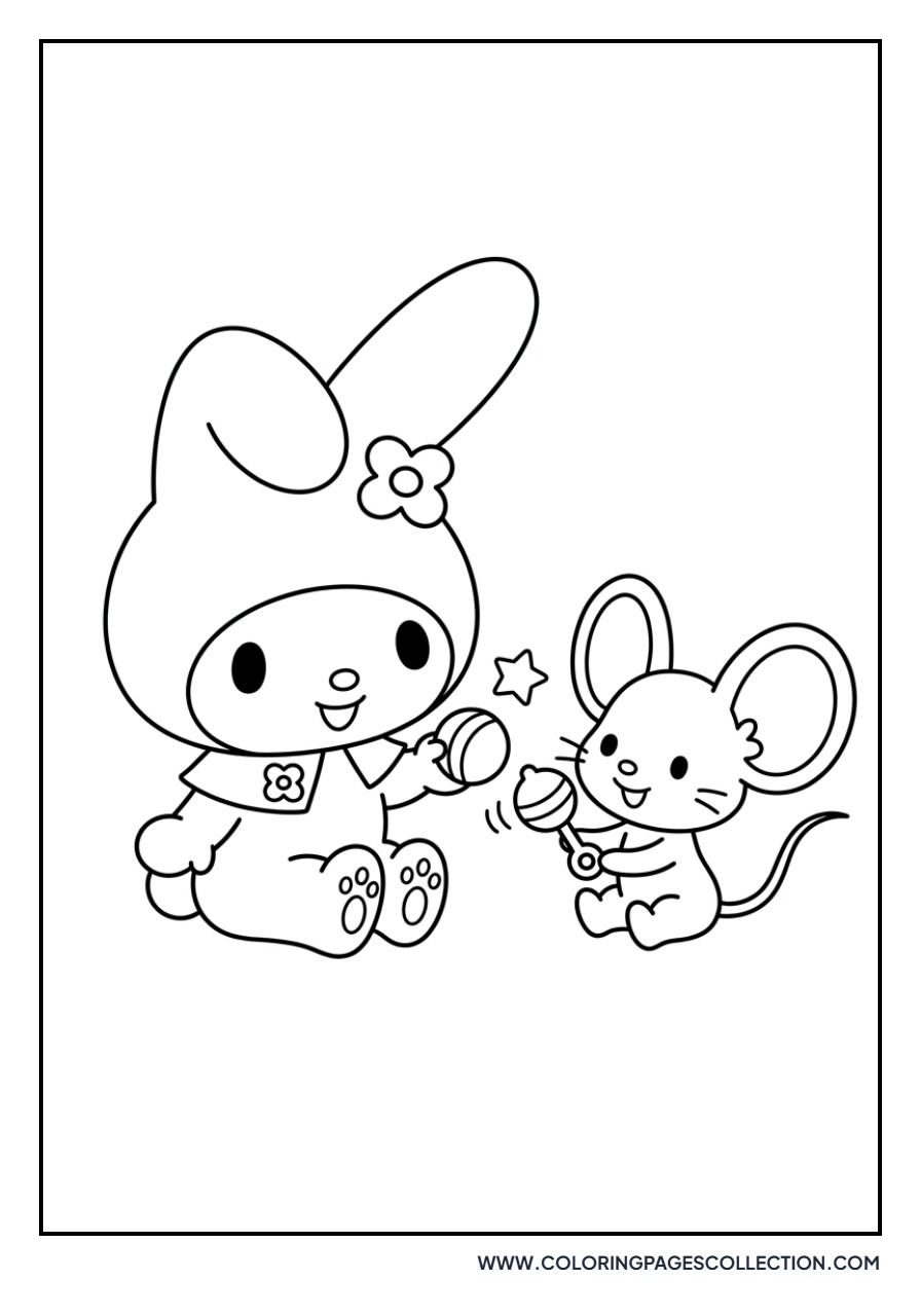 My Melody and Flat the Mouse