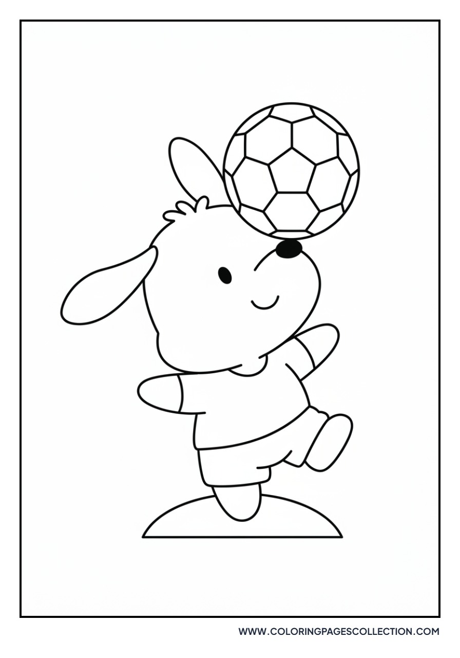 Pochacco with a Soccer Ball