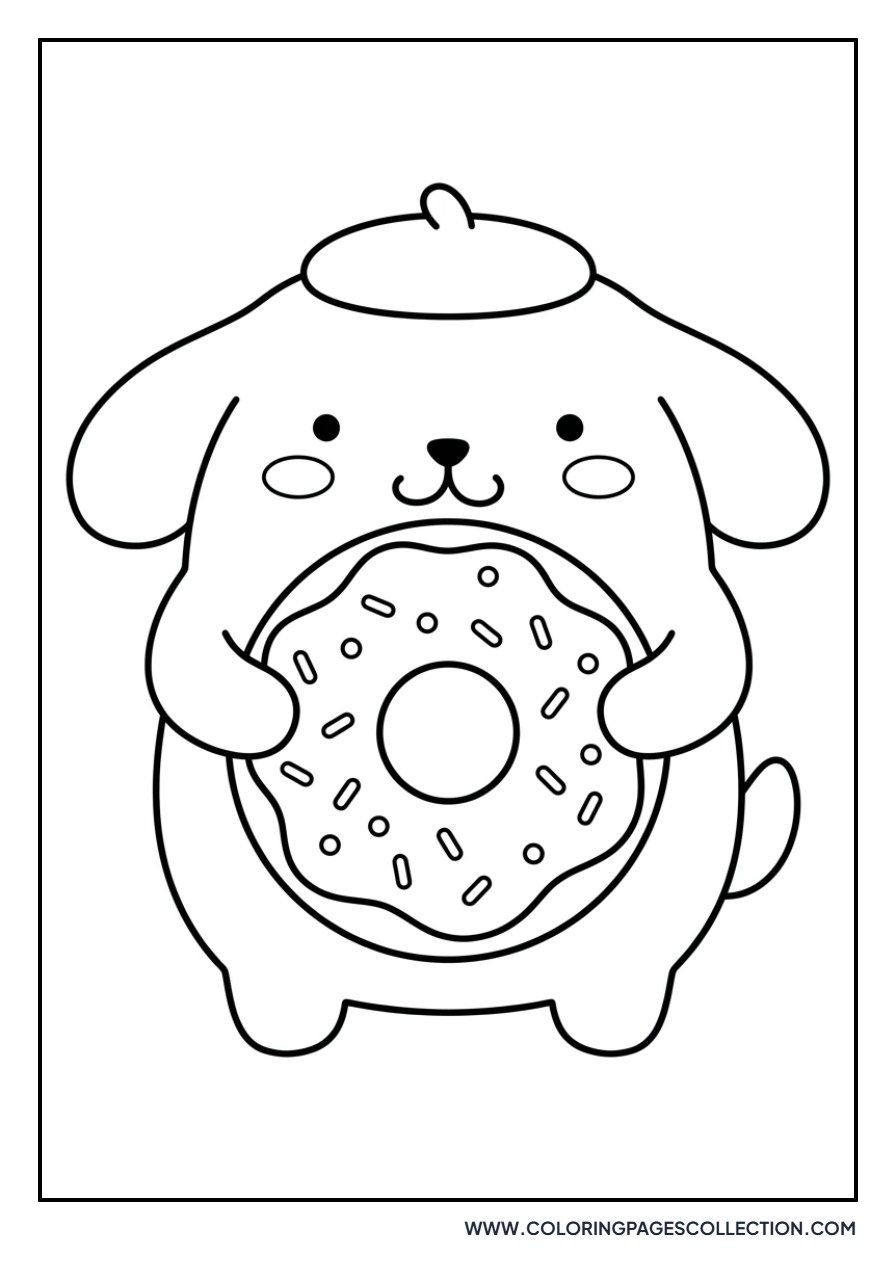 Pompompurin with a Donut