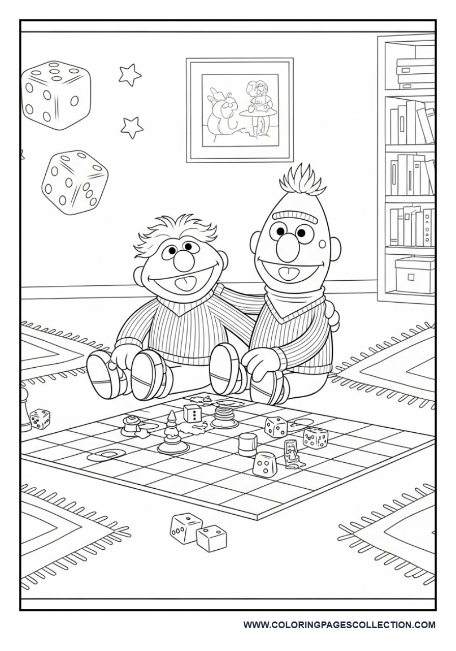 Bert and Ernie's Board Game Day