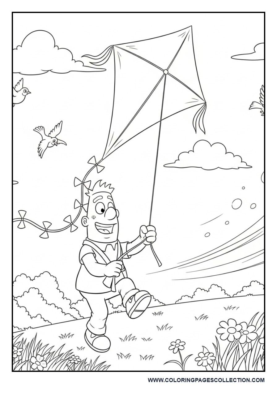 Bert Flying a Kite
