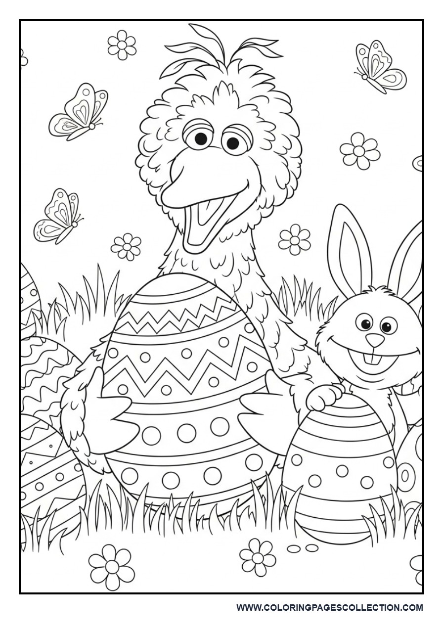 Big Bird Easter Egg Hunt