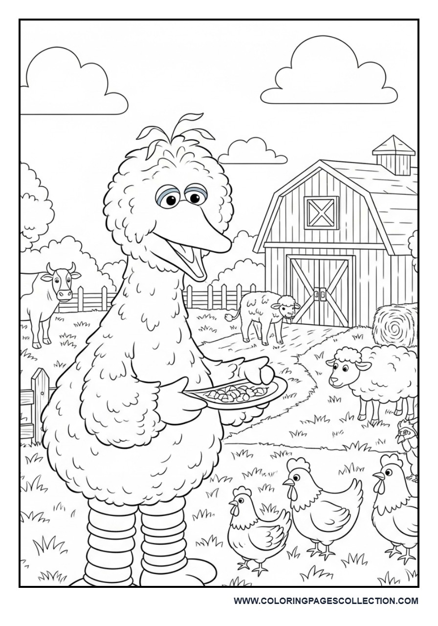 Big Bird's Farm Animal Friends