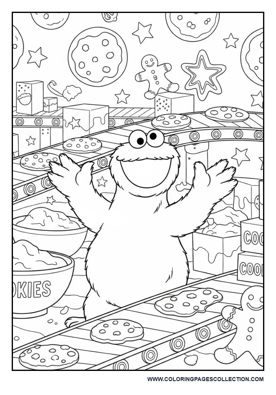 Cookie Monster's Cookie Factory Tour