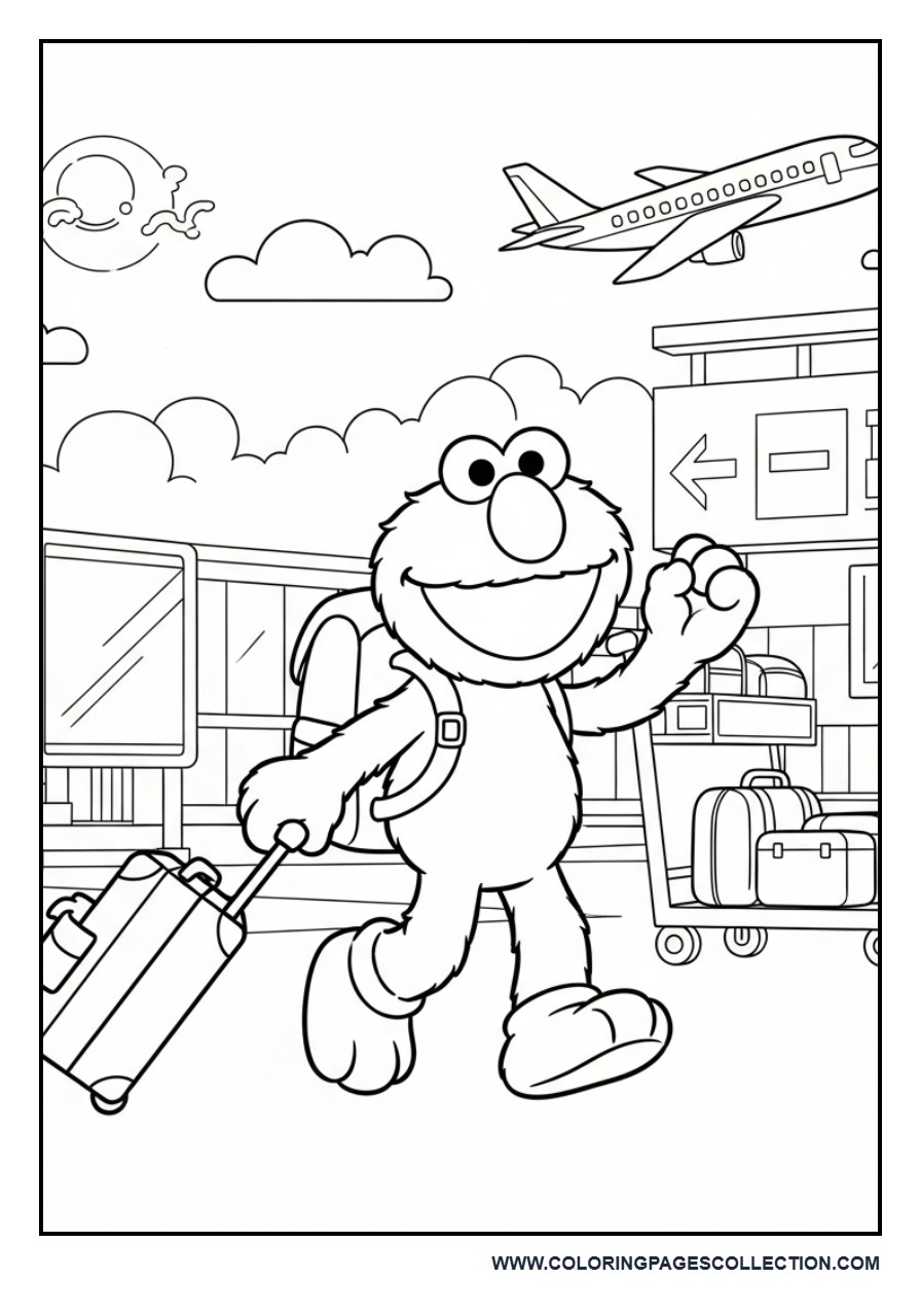 Elmo at the Airport