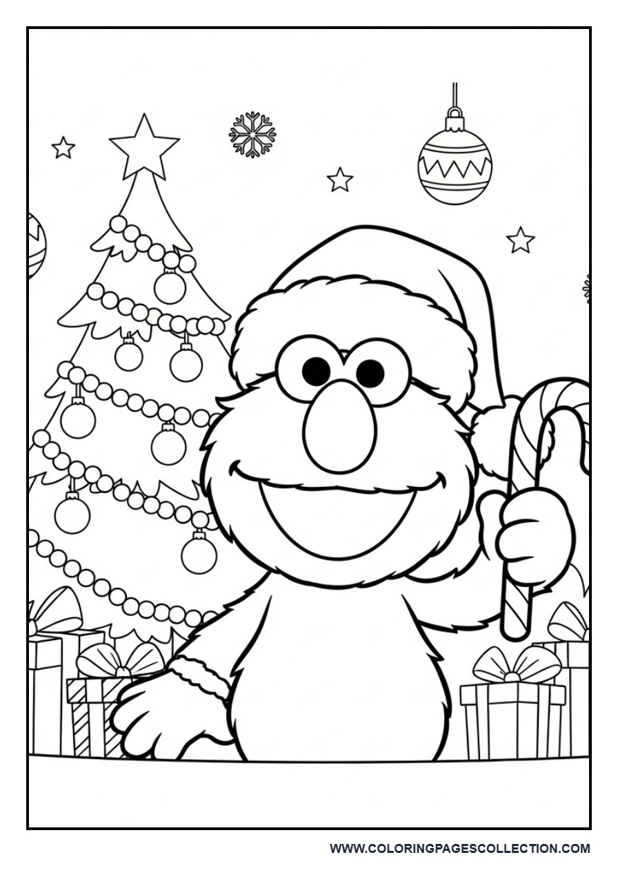 Elmo Celebrating Christmas