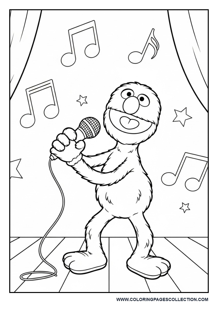 Grover Singing a Happy Song