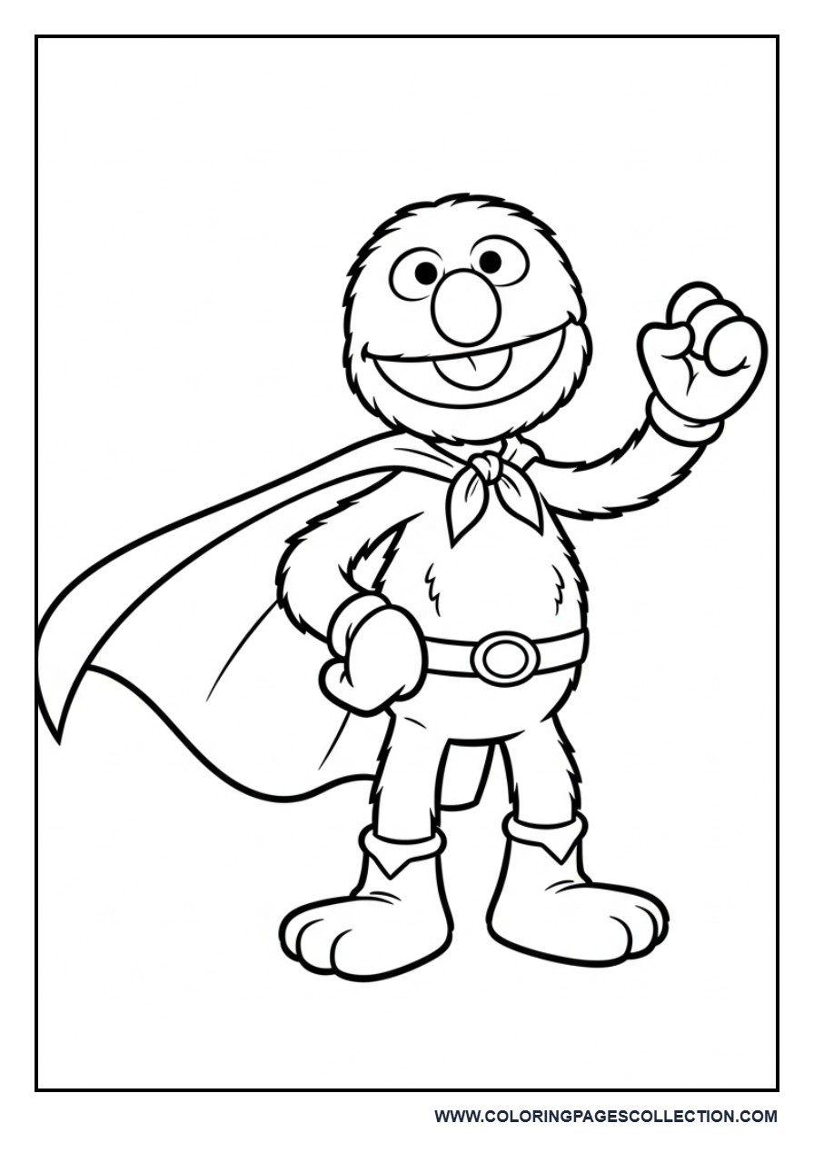 Grover Superhero Pose