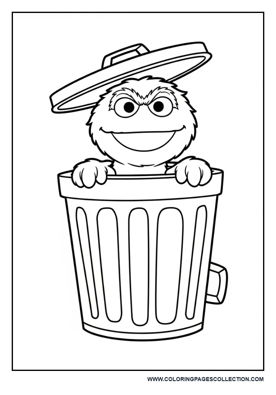 Oscar the Grouch Smiling