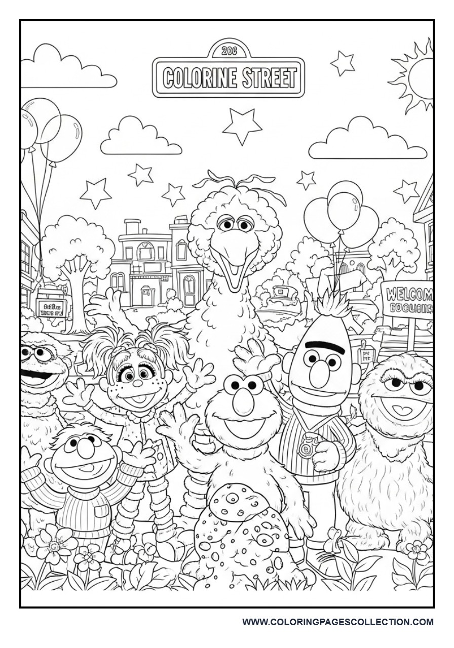 Ultimate Sesame Street Coloring Book Cover