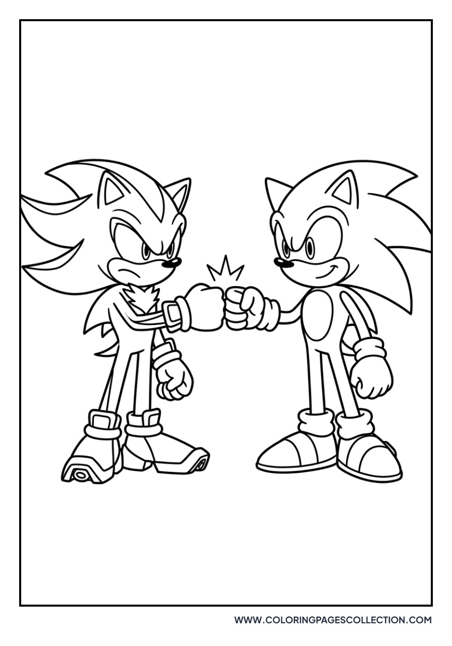 Shadow and Sonic Fist Bump