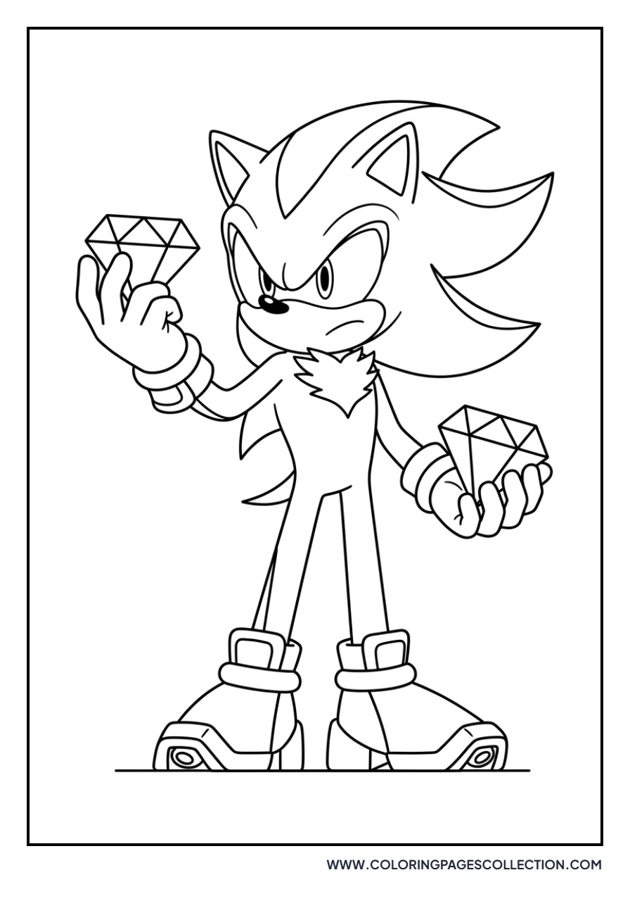 Shadow Holding Two Emeralds