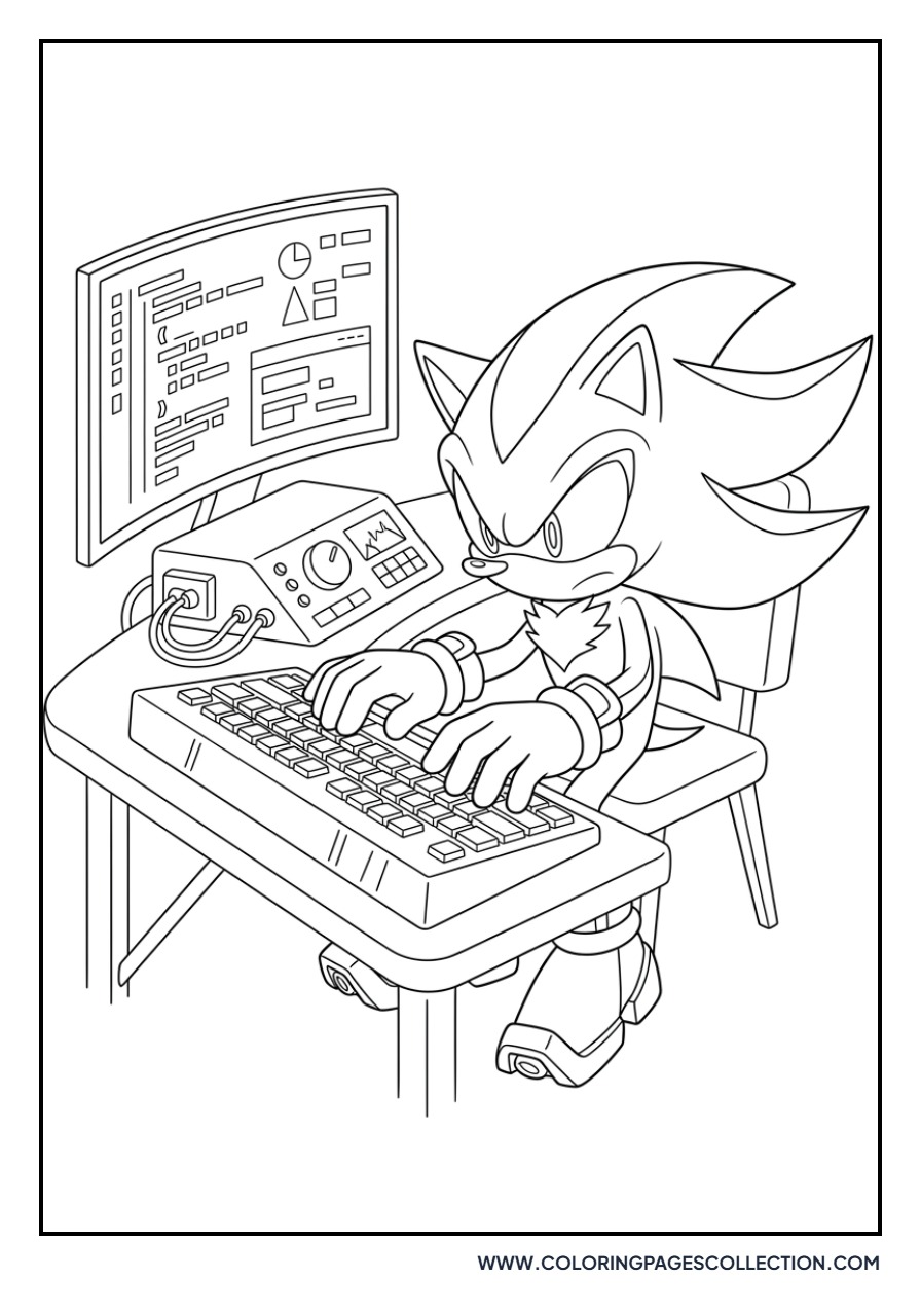 Shadow Looking at a Computer