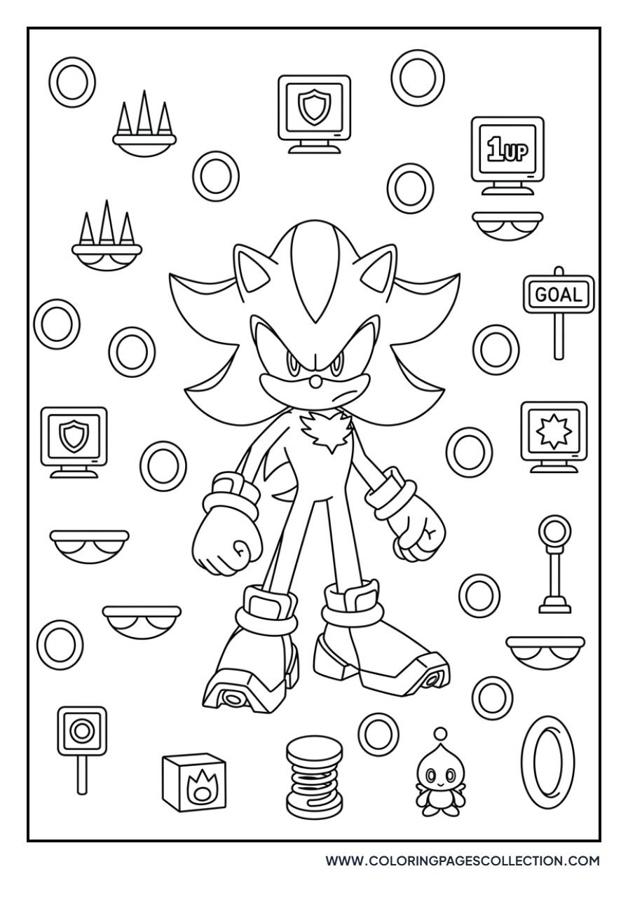 Shadow with Golden Rings
